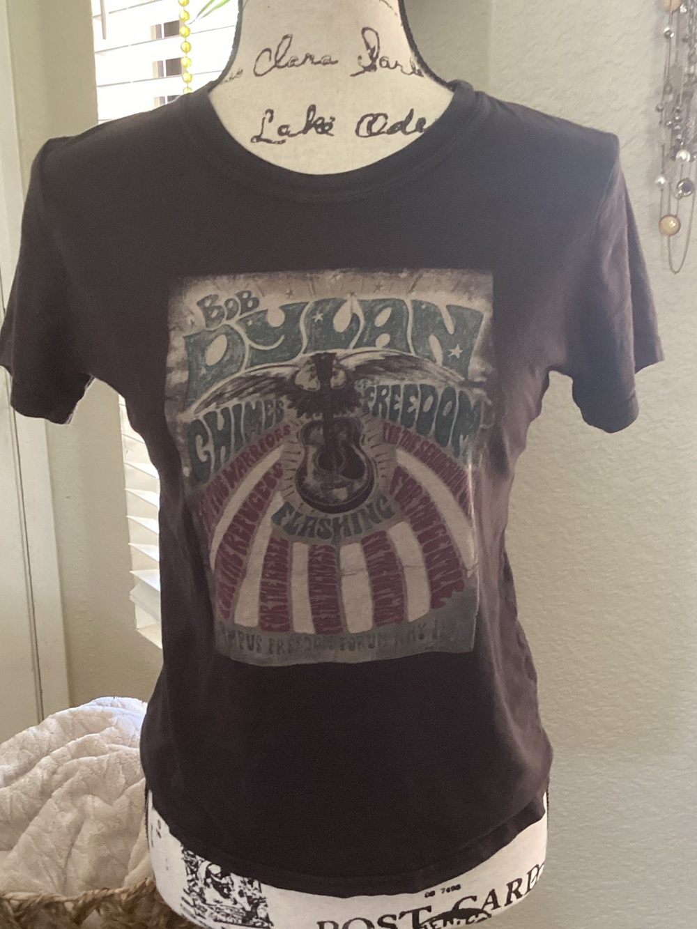 Lucky Brand Brown Short Sleeve Bob Dylan Graphic Tee